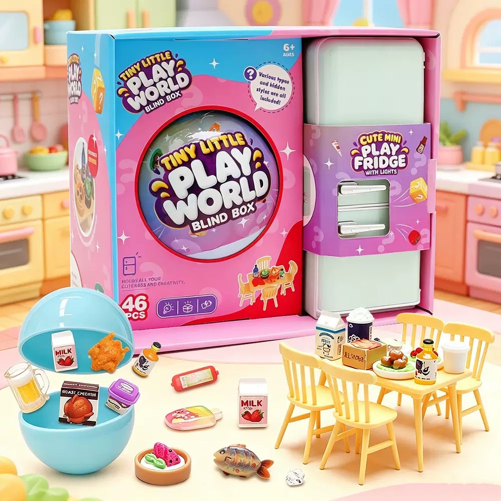 Bistro Table Set - Ensemble de jouets mini-réfrigérateur 4 couleurs