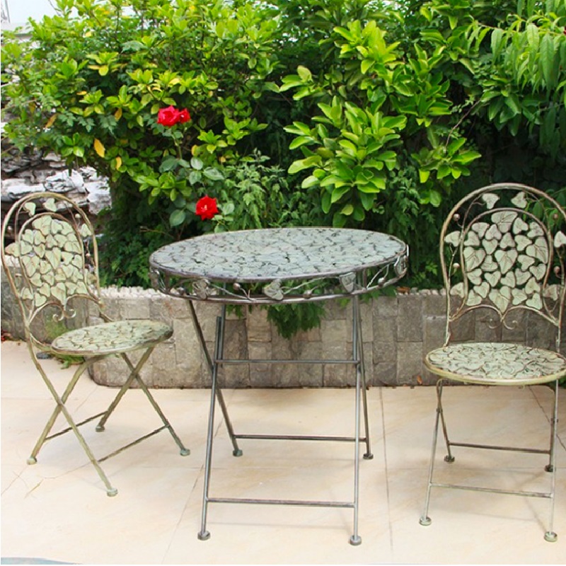 Outdoor Furniture Europe - Table et chaises rétro en fer