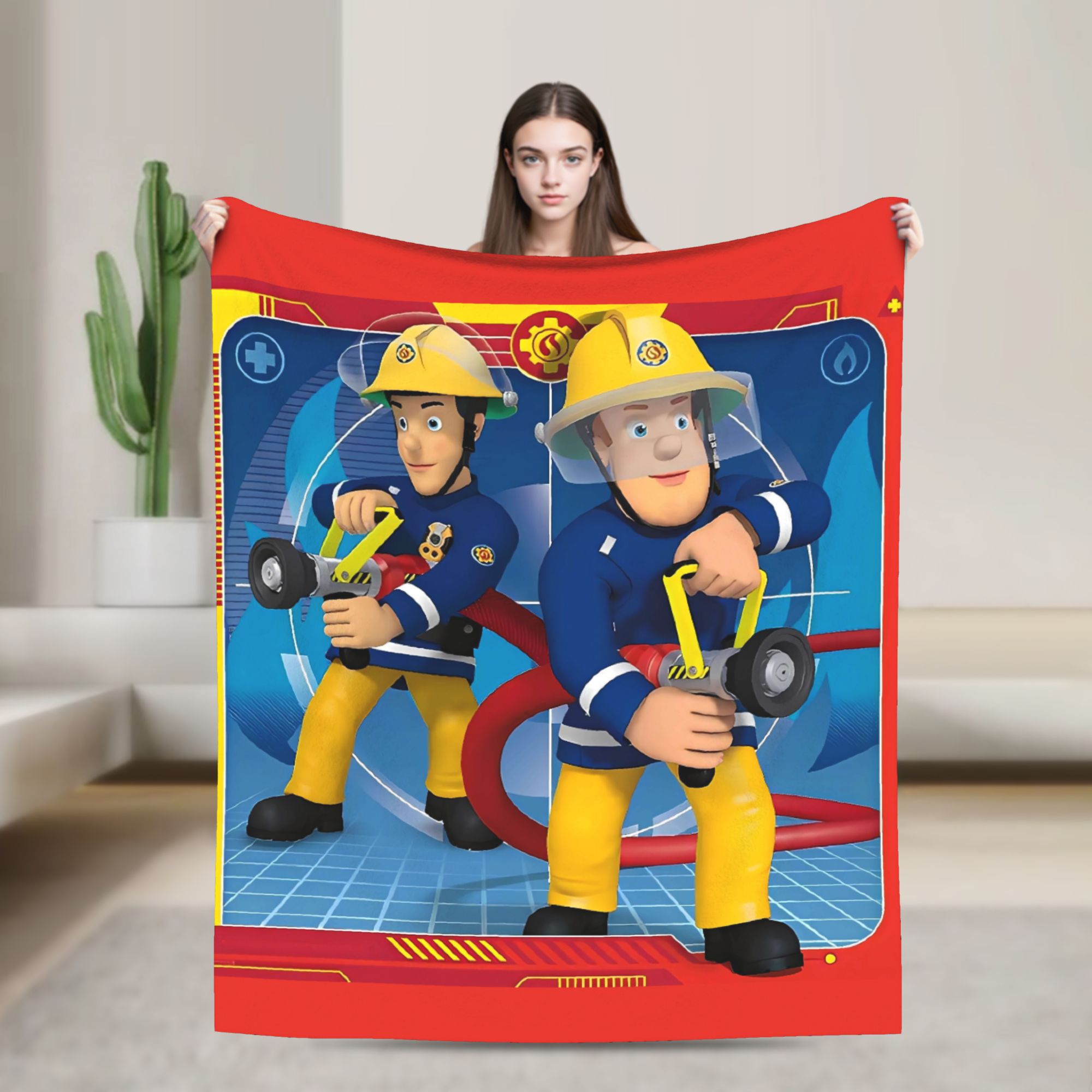Outdoor Furniture Plans - Couverture d'hiver en flanelle Firemans Sams,
