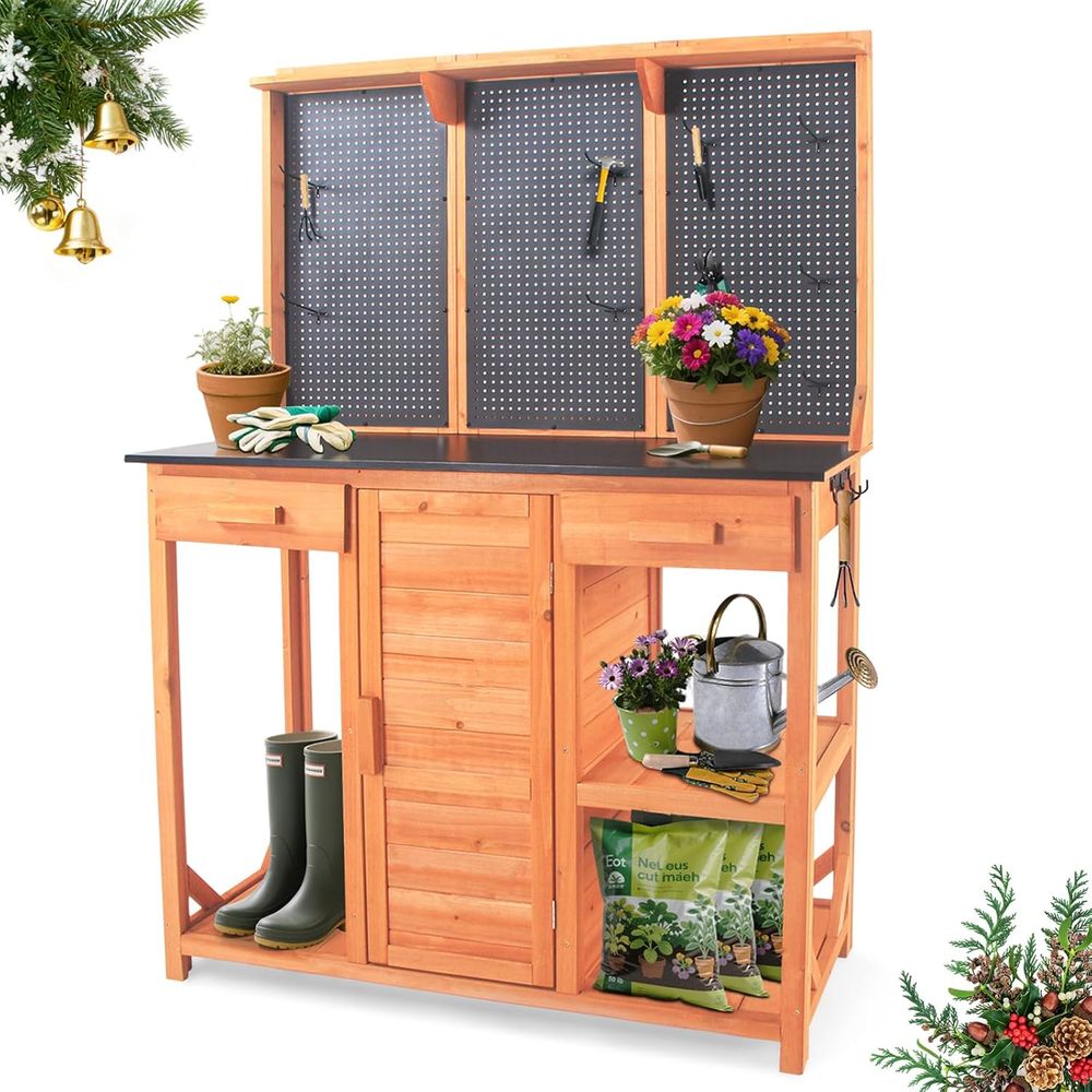 Garden Bench Metal - Banc d'empotage de jardin en bois