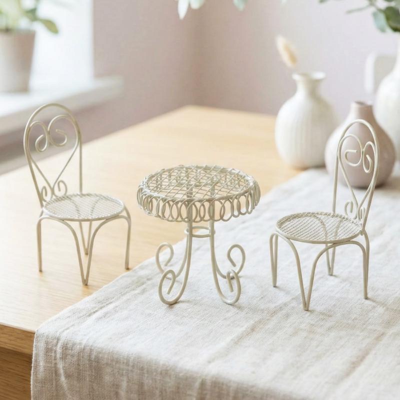 Bistro Table Set - Ornement de jardin pour maison de