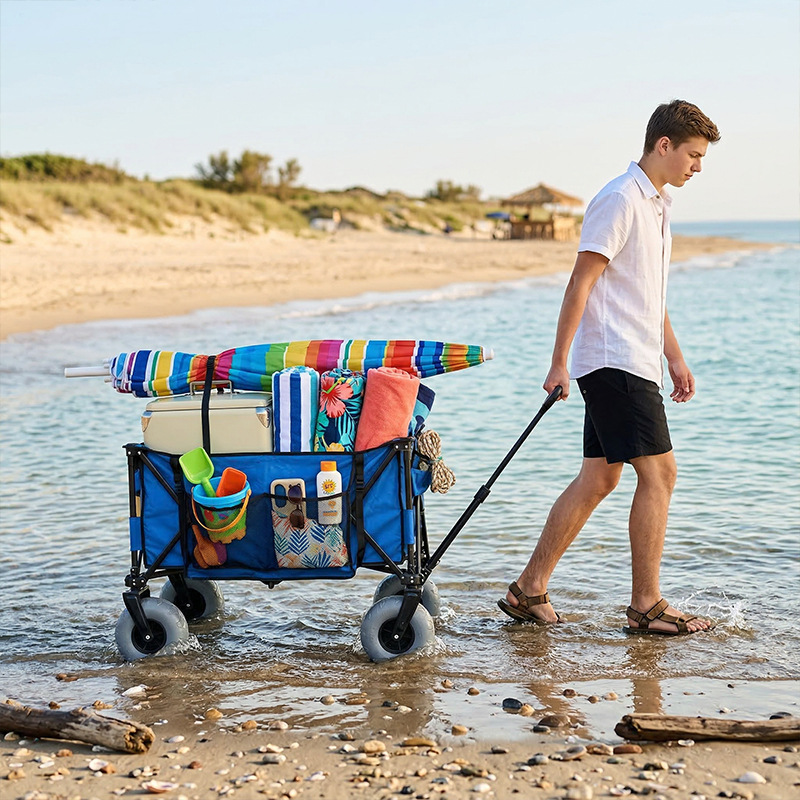 Chariot de plage pliable en mé - Outdoor Furniture Metal avis et prix