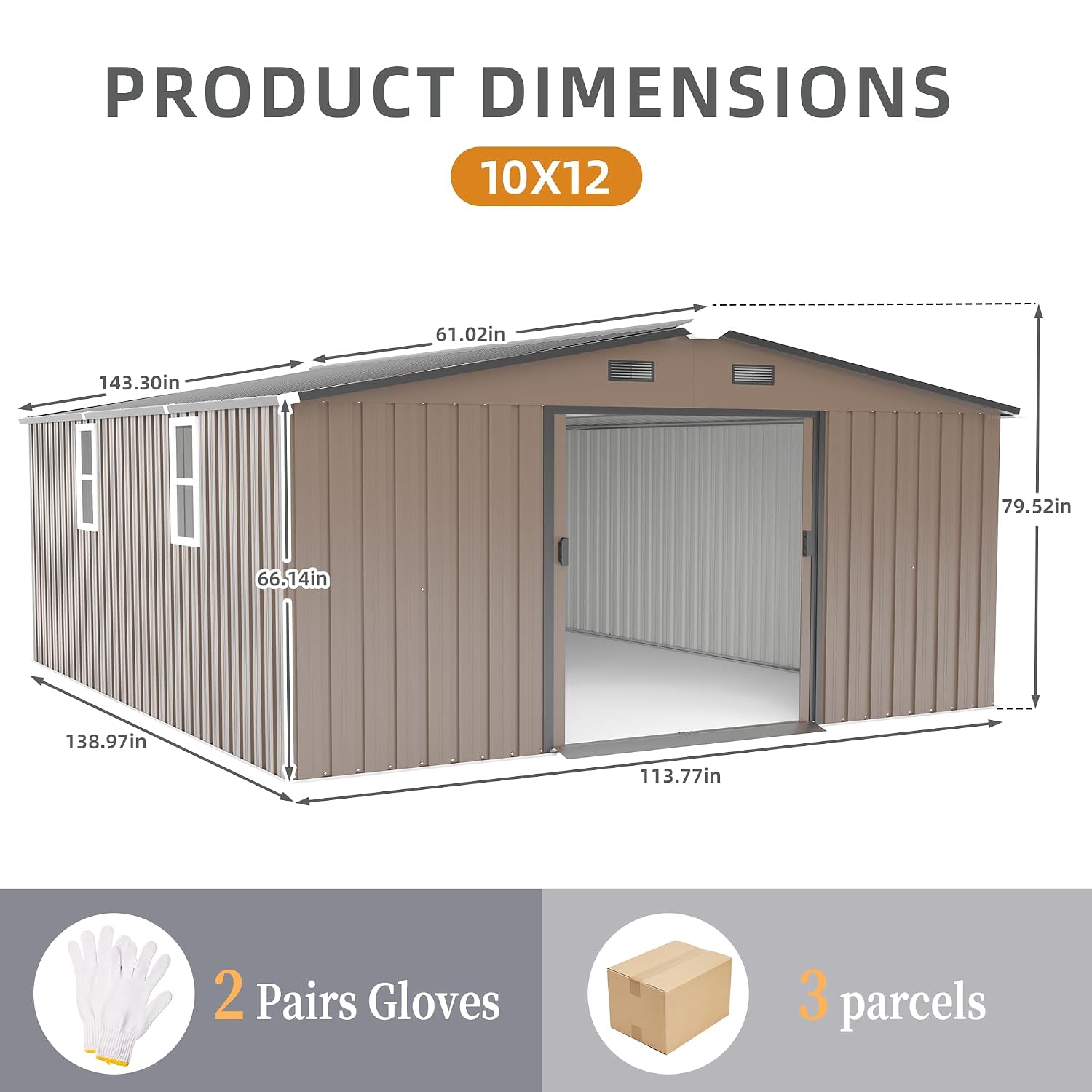 Abri de jardin extérieur 10x12 - Outdoor Furniture Metal avis et prix