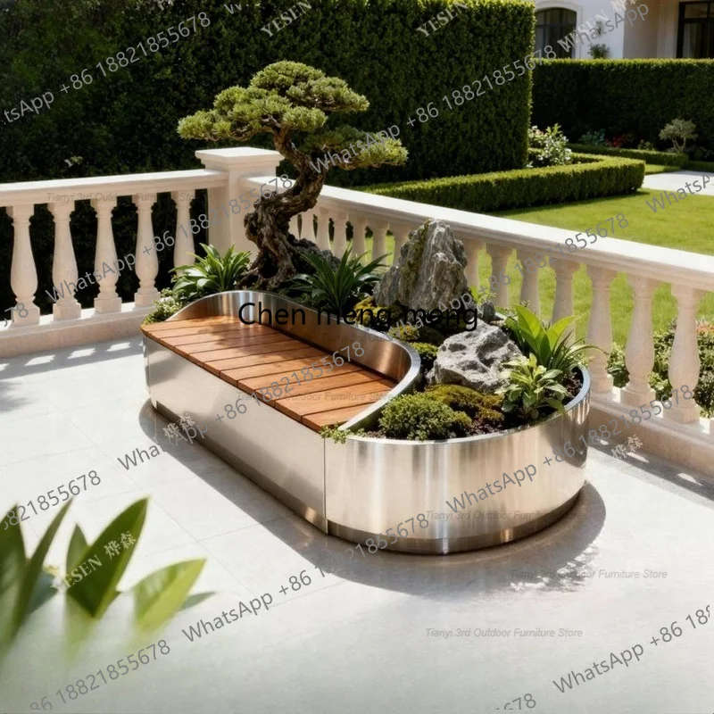 Bac à fleurs en acier inoxydab - Garden Bench Metal avis et prix