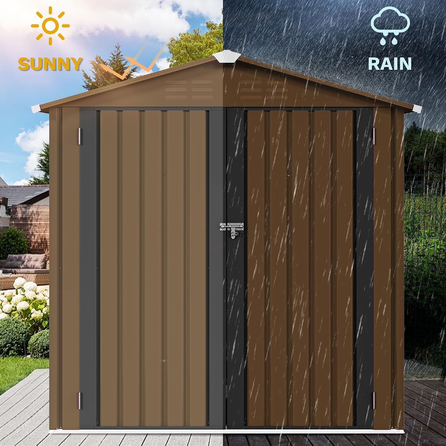 Abri de jardin métallique 6x4  - Outdoor Furniture Metal avis et prix