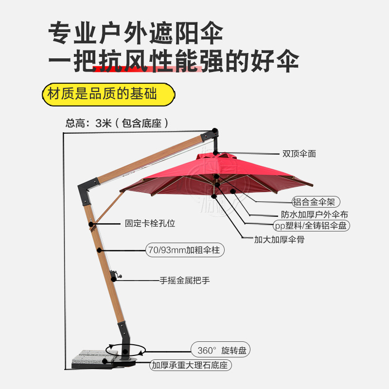 Parasol commercial de jardin e - Outdoor Furniture Shop avis et prix