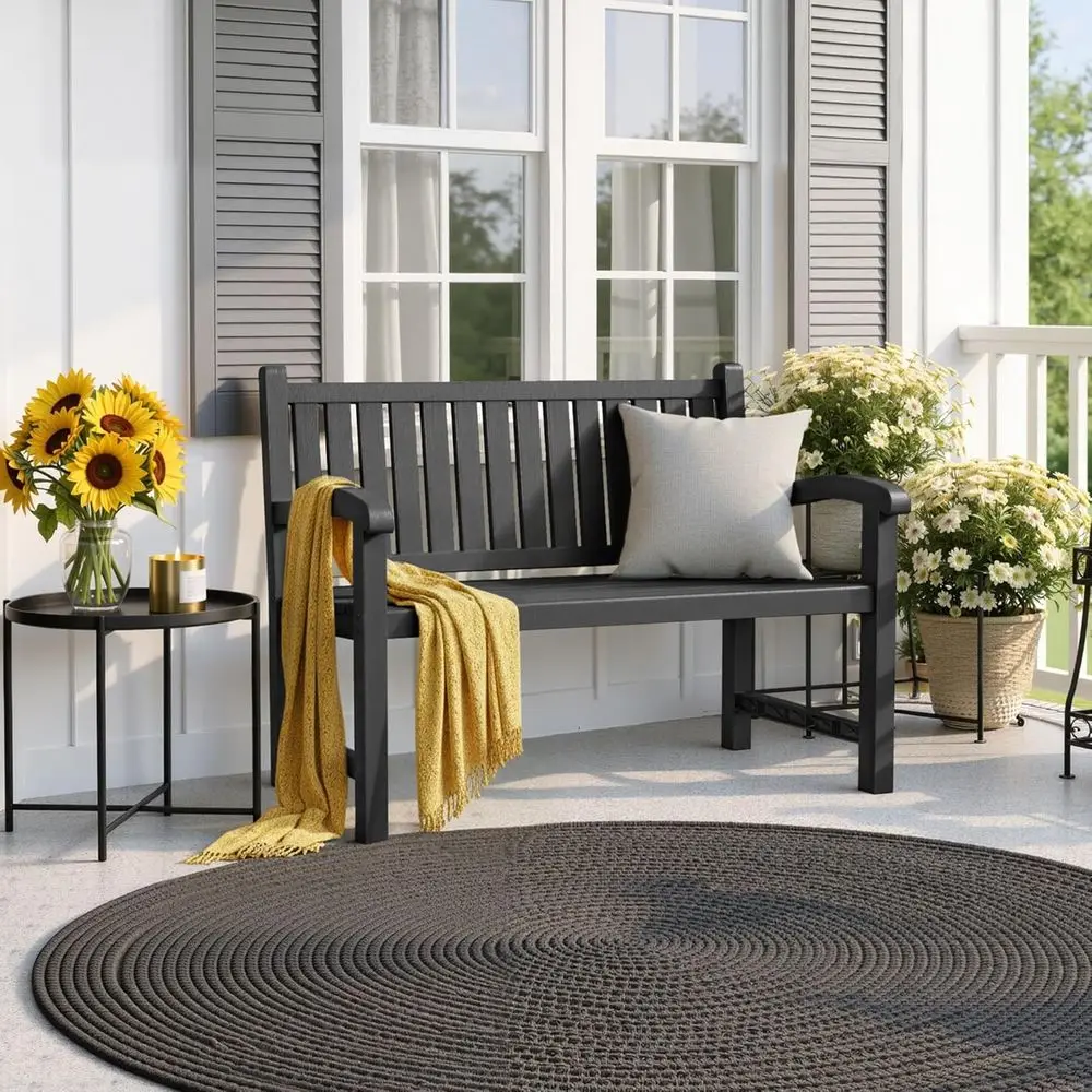 Banc de patio en résine pour 2 - Garden Bench Metal avis et prix