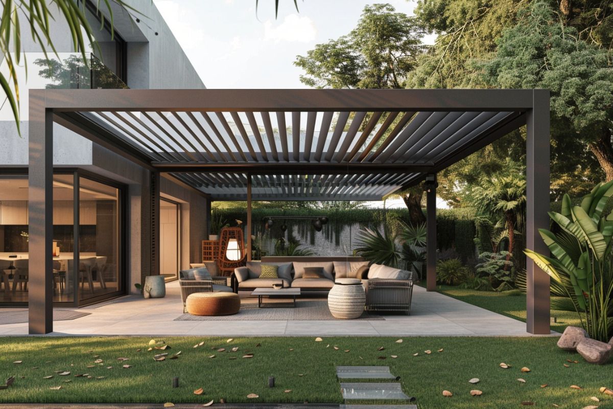 Pergola rectangulaire en allia - Outdoor Furniture Metal avis et prix