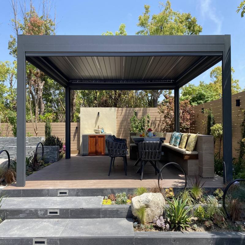 Pergola rectangulaire en allia - Outdoor Furniture Metal avis et prix