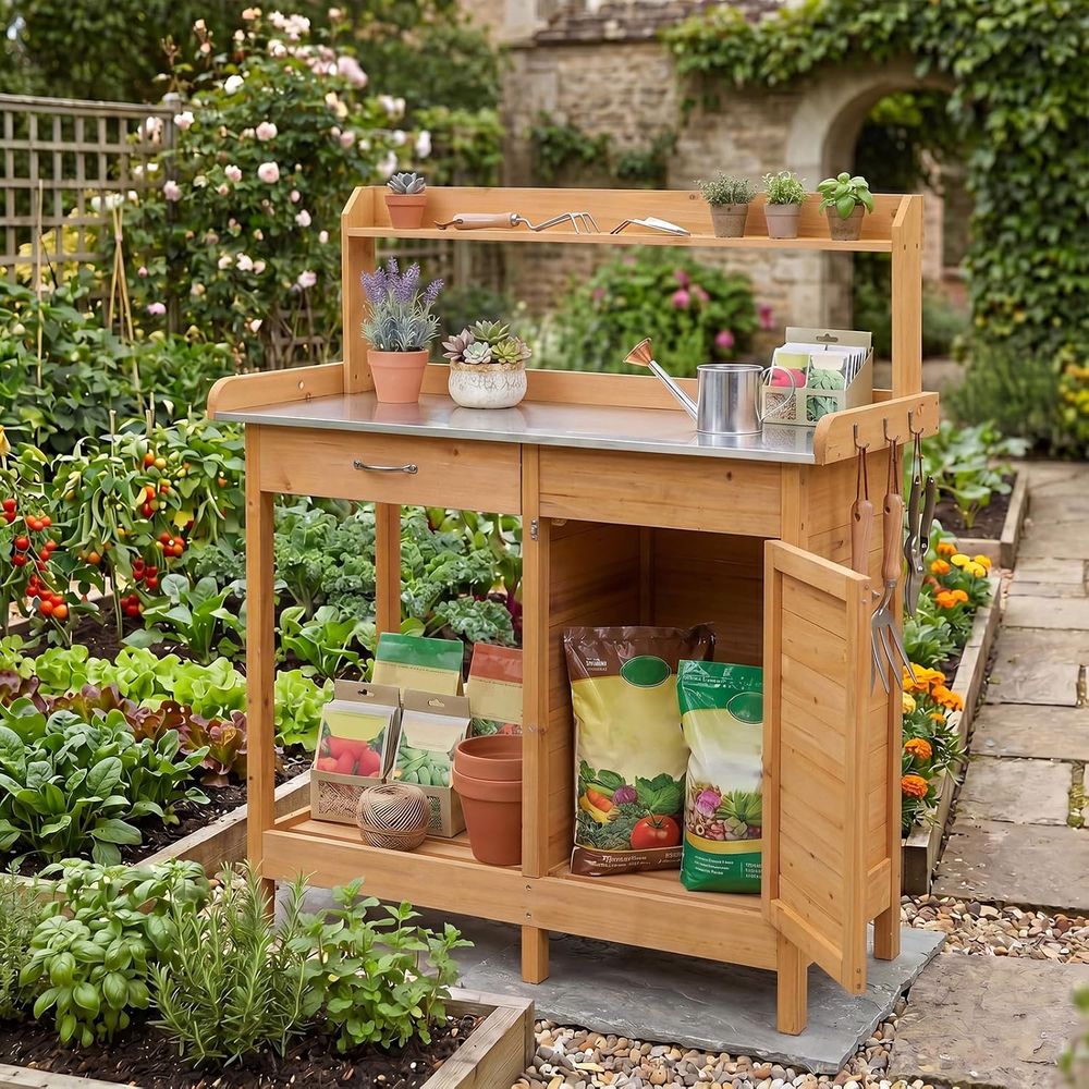 Table de travail de jardin en  - Garden Bench Metal avis et prix