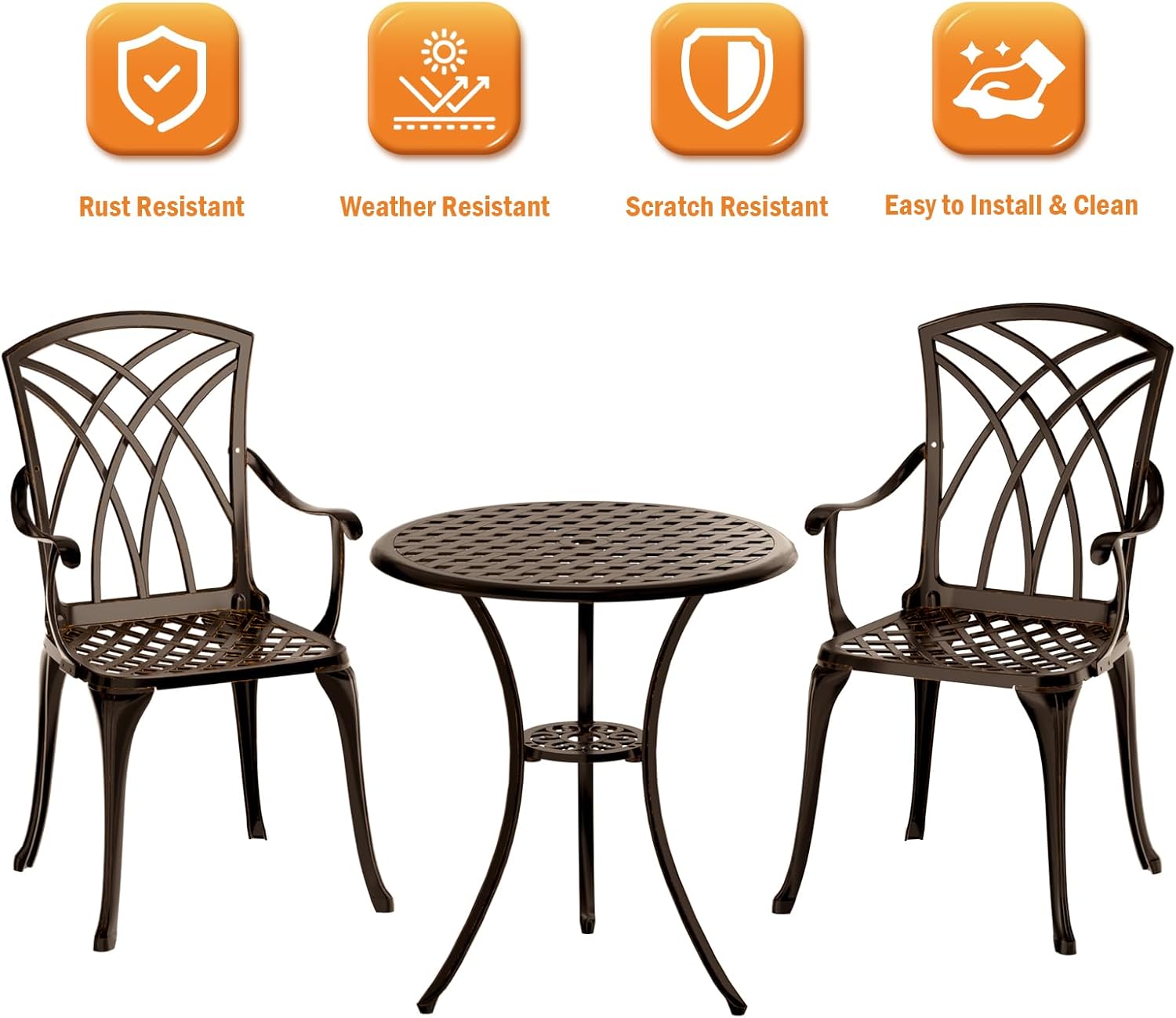 Ensemble bistro 3 pièces en al - Bistro Table Set avis et prix