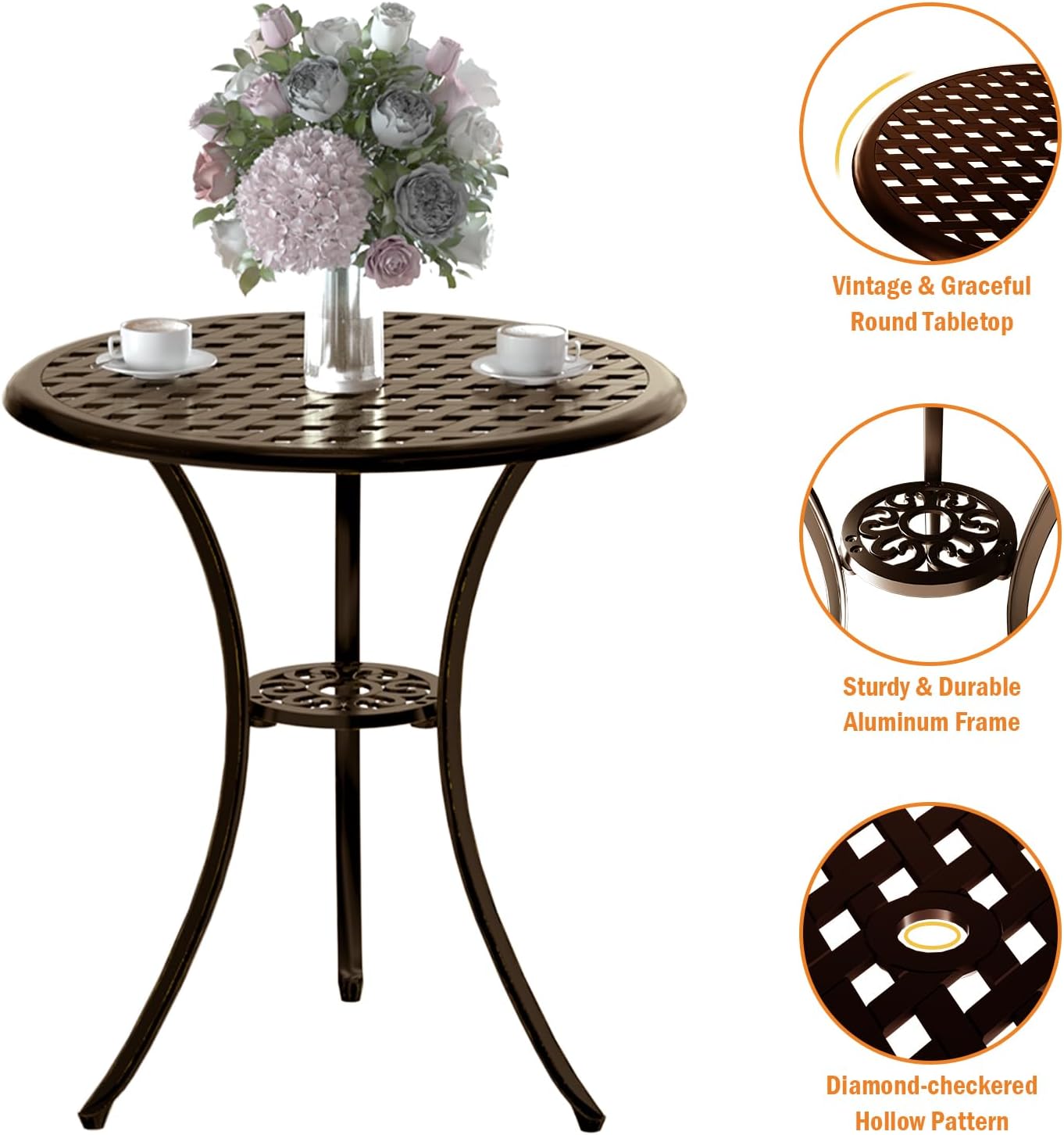 Ensemble bistro 3 pièces en al - Bistro Table Set avis et prix