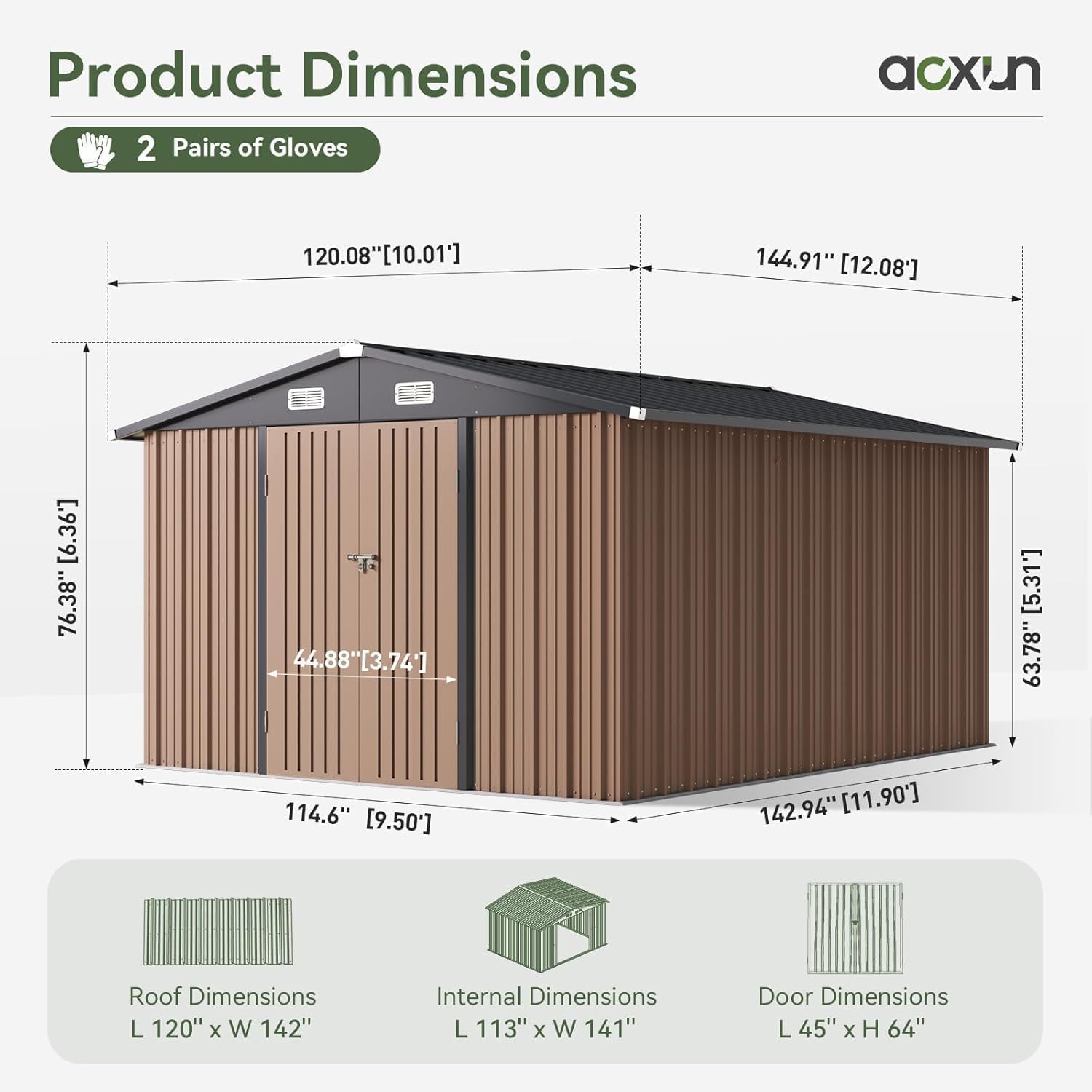 Abri de jardin extérieur 12 x  - Outdoor Furniture Metal avis et prix